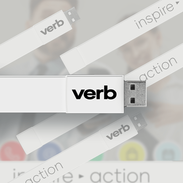 Verb – USB Wristband | White